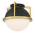 Savoy House Carlysle One Light Flush Mount in Matte Black with Warm Brass - 6-4602-1-143