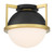 Savoy House Carlysle One Light Flush Mount in Matte Black with Warm Brass - 6-4602-1-143
