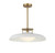 Savoy House Gavin One Light Pendant in White with Warm Brass Accents - 7-1690-1-142