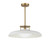 Savoy House Gavin One Light Pendant in White with Warm Brass Accents - 7-1690-1-142