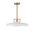 Savoy House Gavin One Light Pendant in White with Warm Brass Accents - 7-1690-1-142