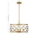 Savoy House Bailey Four Light Convertible Semi-Flush /Pendant in Warm Brass - 6-8410-4-322