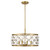 Savoy House Bailey Four Light Convertible Semi-Flush /Pendant in Warm Brass - 6-8410-4-322