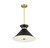 Savoy House Lamar Three Light Pendant in Black with Warm Brass - 7-2416-3-143