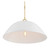 Savoy House Alta One Light Pendant in White Bisque and Brass - 7-2918-1-157