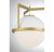 Savoy House Carlysle One Light Pendant in White with Warm Brass - 7-4600-1-142