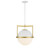 Savoy House Carlysle One Light Pendant in White with Warm Brass - 7-4600-1-142