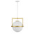 Savoy House Carlysle One Light Pendant in White with Warm Brass - 7-4600-1-142