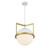 Savoy House Carlysle One Light Pendant in White with Warm Brass - 7-4600-1-142