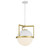 Savoy House Carlysle One Light Pendant in White with Warm Brass - 7-4600-1-142