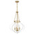 Savoy House Mercer Four Light Pendant in White and Warm Brass - 7-4866-4-142