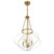 Savoy House Mercer Four Light Pendant in White and Warm Brass - 7-4866-4-142