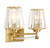 Savoy House Garnet Two Light Bathroom Vanity in Warm Brass - 8-6001-2-322