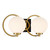 Savoy House Alhambra Two Light Bathroom Vanity in Matte Black with Warm Brass - 8-6180-2-143