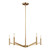 Visual Comfort Studio Vector Five Light Chandelier in Satin Brass - 3124305EN-848
