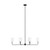 Visual Comfort Studio Foxdale Six Light Chandelier in Midnight Black - 3609306-112
