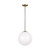 Visual Comfort Studio Leo - Hanging Globe One Light Pendant in Satin Brass - 6024-848