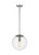 Visual Comfort Studio Leo - Hanging Globe One Light Pendant in Satin Aluminum - 6701801-04