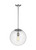 Visual Comfort Studio Leo - Hanging Globe One Light Pendant in Satin Aluminum - 6801801-04