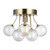 Visual Comfort Studio Bronzeville One Light Semi-Flush Mount in Satin Brass - 7714301-848