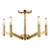 Visual Comfort Studio Vector Five Light Semi-Flush Mount in Satin Brass - 7724305-848