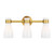 Visual Comfort Studio Moritz Three Light Vanity in Burnished Brass with Milk White Glass - AEV1003BBSMG