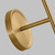 Visual Comfort Studio Cosmo One Light Bath Fixture in Matte White and Burnished Brass - AEW1051MWTBBS