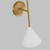 Visual Comfort Studio Cosmo One Light Bath Fixture in Matte White and Burnished Brass - AEW1051MWTBBS