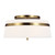 Visual Comfort Studio Cordtlandt Three Light Semi-Flush Mount in Burnished Brass - AF1153BBS