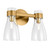 Visual Comfort Studio Moritz Two Light Bath Fixture in Burnished Brass - AEV1002BBS