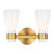 Visual Comfort Studio Moritz Two Light Vanity in Burnished Brass with Milk White Glass - AEV1002BBSMG