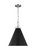 Visual Comfort Studio Wellfleet One Light Pendant in Midnight Black and Polished Nickel - CP1271MBKPN