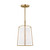 Visual Comfort Studio Cortes One Light Pendant in Satin Brass - DJP1011SB