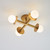 Visual Comfort Studio Nodes Four Light Flush Mount in Burnished Brass - KF1034BBS