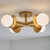 Visual Comfort Studio Nodes Four Light Flush Mount in Burnished Brass - KF1034BBS