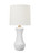 Visual Comfort Studio Bone One Light Table Lamp in Matte White Ceramic - HT1021MWC1