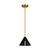 Visual Comfort Studio Cambre LED Pendant in Midnight Black and Burnished Brass - KP1121MBKBBS-L1