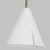 Visual Comfort Studio Cambre LED Pendant in Matte White and Burnished Brass - KP1131MWTBBS-L1