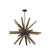 Visual Comfort Studio Thorne Eight Light Chandelier in Dark Weathered Zinc / Weathered Oak - F3258/8DWZ/WOW
