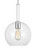 Visual Comfort Studio Monroe One Light Pendant in Polished Nickel - KSP1061PNGW