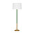 Visual Comfort Studio Monroe One Light Floor Lamp in Burnished Brass - KST1051BBSGRN1