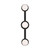 Visual Comfort Studio Nodes Three Light Vanity in Midnight Black - KWL1173MBK