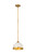 Z-Lite Landry One Light Pendant in Matte White + Rubbed Brass - 1004P10-MW-RB