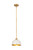 Z-Lite Landry One Light Pendant in Matte White + Rubbed Brass - 1004P10-MW-RB