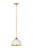 Z-Lite Landry One Light Pendant in Matte White + Rubbed Brass - 1004P10-MW-RB
