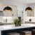 Z-Lite Landry One Light Pendant in Matte Black + Rubbed Brass - 1004P14-MB-RB