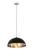 Z-Lite Landry One Light Pendant in Matte Black + Brushed Nickel - 1004P20-MB-BN
