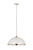Z-Lite Landry One Light Pendant in Matte White + Brushed Nickel - 1004P20-MW-BN