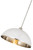Z-Lite Landry One Light Pendant in Matte White + Brushed Nickel - 1004P20-MW-BN