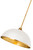 Z-Lite Landry One Light Pendant in Matte White + Rubbed Brass - 1004P20-MW-RB